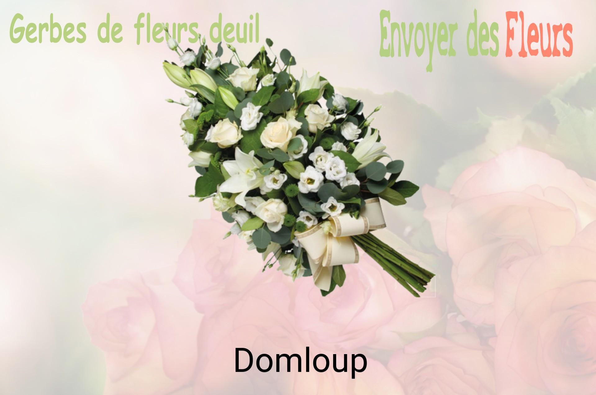 Gerbe de fleurs de deuil livrée à Domloup